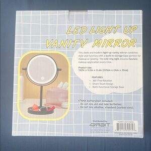 LED Light Up Vanity Mirror - Black